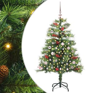 vidaXL Mākslīgā Ziemassvētku eglīte Zaļa 150 cm PVC un metāls