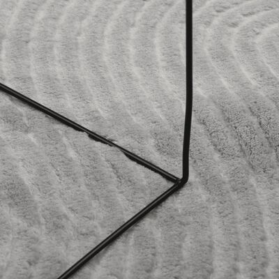 vidaXL paklājs IZA, īsa spalva, skandināvu stils, pelēks, Ø 120 cm