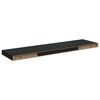 vidaXL sienas plaukts, spīdīgi melns, 90x23,5x3,8 cm, MDF