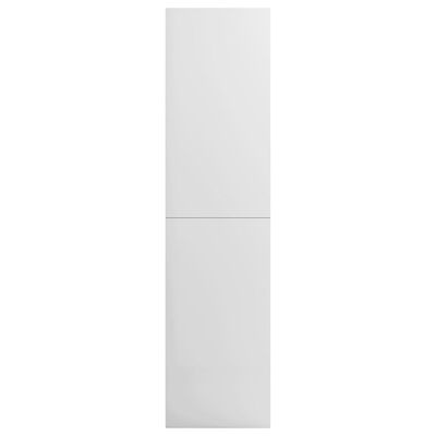 vidaXL skapis, 100x50x200 cm, spīdīgi balts, skaidu plāksne