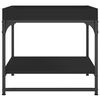 vidaXL kafijas galdiņš, 49,5x49,5x45 cm, inženierijas koks, melns
