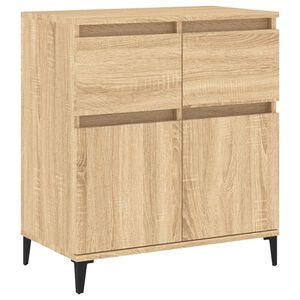 vidaXL kumode, ozolkoka krāsā, 60x35x70 cm, inženierijas koks