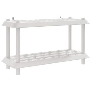vidaXL Plauktu vienība 2 līmeņi 100 x 40 x 55,5 cm PP Balts