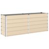 vidaXL Puķu kaste Krēms 195 x 50 x 75 cm Cinkots tērauds