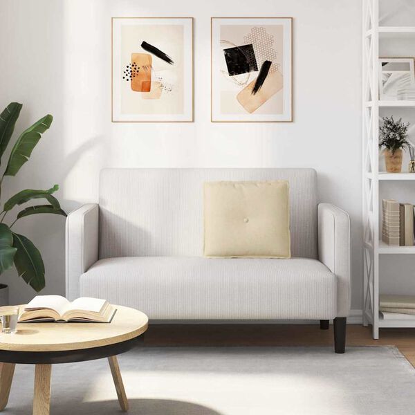 vidaXL Atpakaļ spilvens Krēmkrāsa 50 x 19 x 45 cm audums