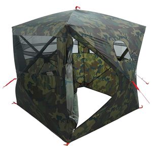 vidaXL Medību telts ar jumtu Kamuflāžas 143 x 143 x 165 cm
