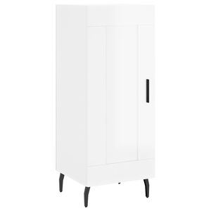vidaXL kumode, spīdīgi balta, 34,5x34x90 cm, inženierijas koks