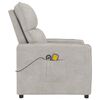 vidaXL elektrisks masāžas krēsls, gaiši pelēks mikrošķiedras audums