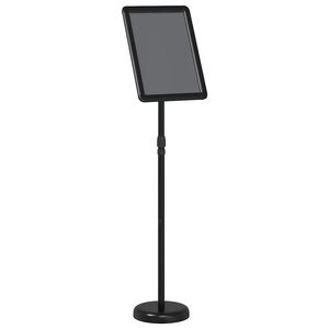 vidaXL Izstāžu stendi Melna 30 x 25 x 128 cm Alumīnijs