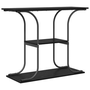 vidaXL Konsoles galds ar plauktu Melns ozolkoks 101 x 35 x 80,5 cm