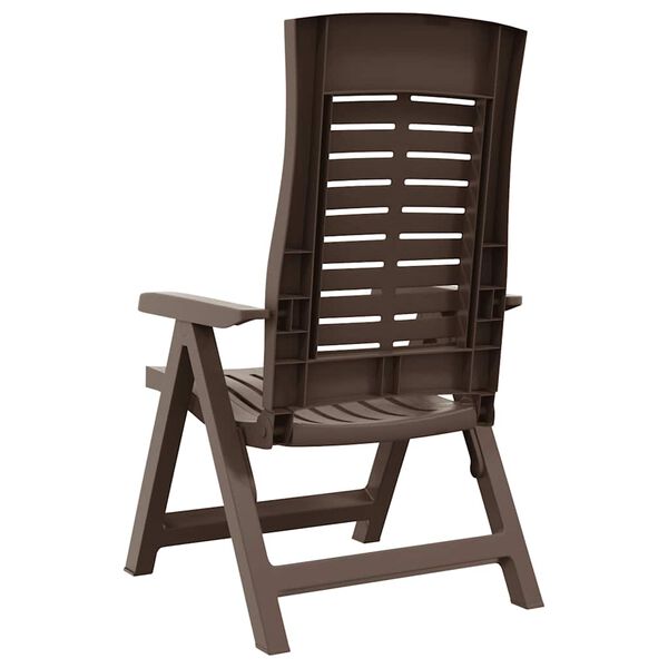 vidaXL atgāžami dārza krēsli, 2 gab., brūna plastmasa