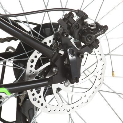 vidaXL kalnu velosipēds, 21 ātrums, 26'', 42 cm, melns
