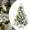 vidaXL Ziemassvētku egle ar čiekuriem un sniegu, 150 cm, PVC un PE