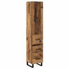 vidaXL Augstais skapītis Vecs koks 34,5 x 34 x 180 cm