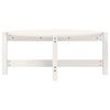 vidaXL kafijas galdiņ&scaron;, balts, 87x48x35 cm, priedes masīvkoks