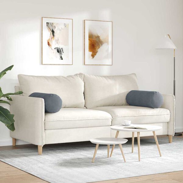 vidaXL Spilveni 2 pcs Tum&scaron;i pelēks &Oslash; 25 x 70 cm Korduroja audums