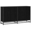 vidaXL Puse Melns ozols 134 x 35 x 76 cm Inženierijas koks