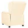 vidaXL atpūtas krēsls, paceļams, krēmkrāsas mākslīgā āda