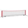 vidaXL Tenisa tīkls Melns un sarkans 396 x 92 x 87 cm Poliesters