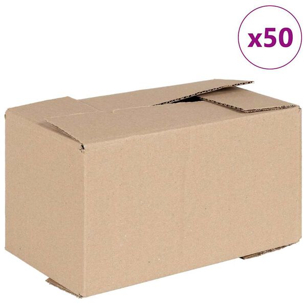 vidaXL Salokāma kaste 50 pcs Dabiska 24 x 13 x 13 cm Kartons