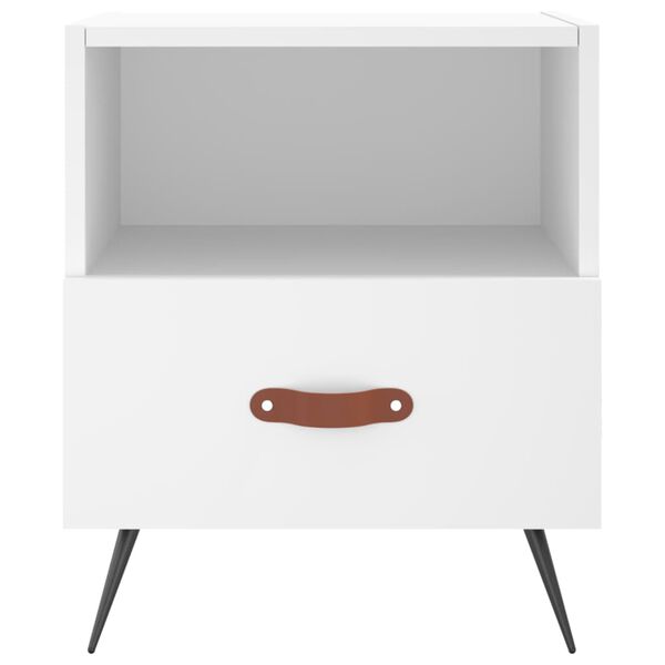 vidaXL naktsskapītis, balts, 40x35x47,5 cm, inženierijas koks