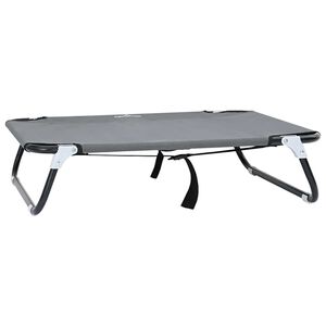 vidaXL Suņu gulta 70 x 46 x 18 cm Tērauds Gai&scaron;i pelēka