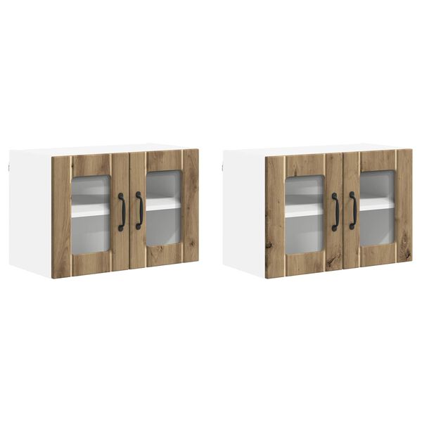 vidaXL Virtuves Skapis Lucca 2 pcs Artisan Ozols 60 x 31 x 40 cm