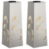 vidaXL Saules LED ceļa gaisma 2 pcs Silti balts 18 x 18 x 50 cm