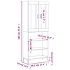 vidaXL augstais skapis, pelēks, 69,5x34x180 cm, inženierijas koks