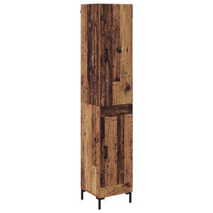 vidaXL Augstais skapītis Vecs koks 34,5 x 34 x 180 cm