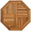 vidaXL galda virsma, 50x50x2,5 cm, masīvs tīkkoks, astoņstūra forma