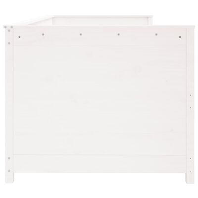 vidaXL dīvāngulta, balta, 100x200 cm, priedes masīvkoks