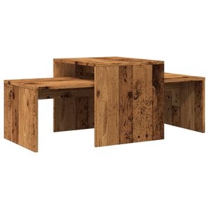 vidaXL kafijas galdiņ&scaron;, veca koka, 100x48x40 cm, konstruēts koks