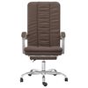 vidaXL biroja krēsls, atgāžams, brūna mākslīgā āda