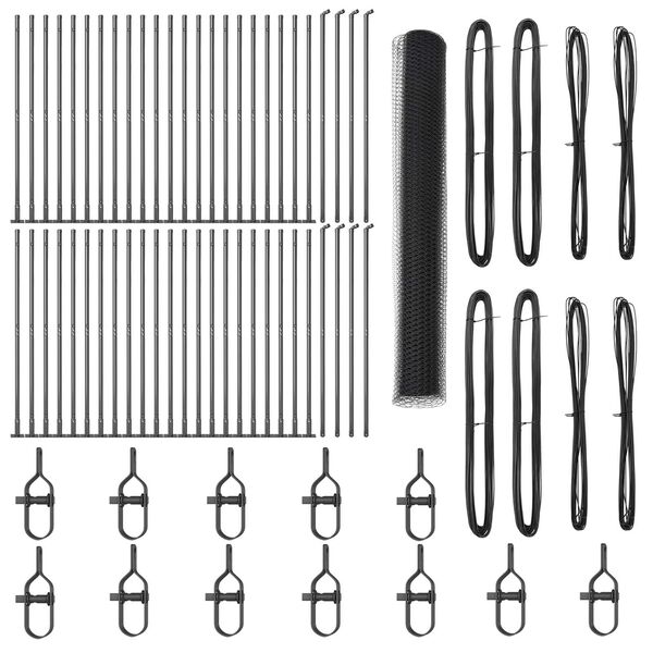 vidaXL Žoga āķis Pelēka 100 x 1,2 m (25 mm siets) Tērauds un PVC