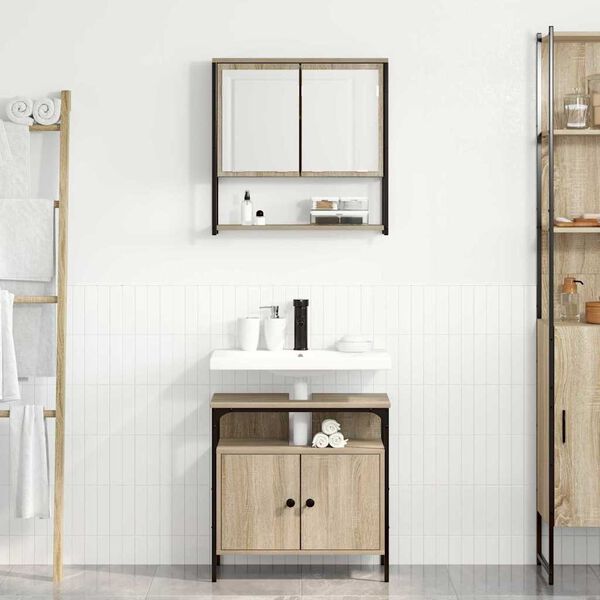 vidaXL Vannas istabas mēbeļu komplekts 2 pcs Brūna 60 x 30 x 60 cm