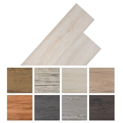 vidaXL grīdas dēļi, 5,26 m², 2 mm, klasiski baltas ozolkoka krāsas PVC