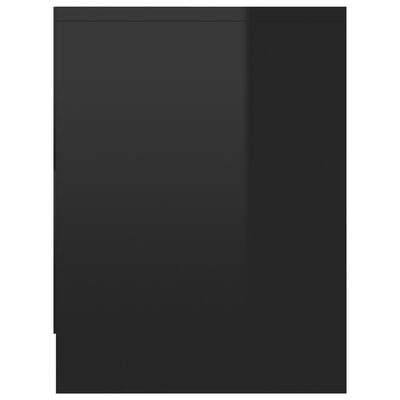 vidaXL naktsskapītis, spīdīgi melns, 40x30x40 cm, skaidu plāksne