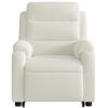 vidaXL masāžas krēsls, paceļams, atgāžams, krēmkrāsas samts