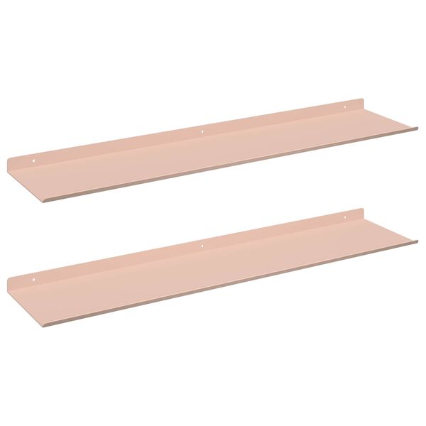 vidaXL Peldējo&scaron;ais plaukts 2 pcs Rozā 80 x 18 x 2,5 cm Tērauds
