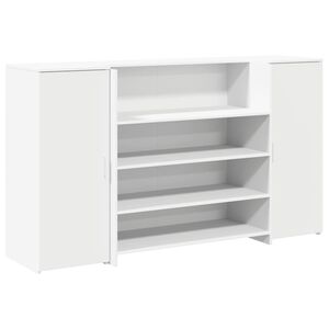 vidaXL reģistratūras galds, balts, 180x50x103,5 cm, inženierkoks