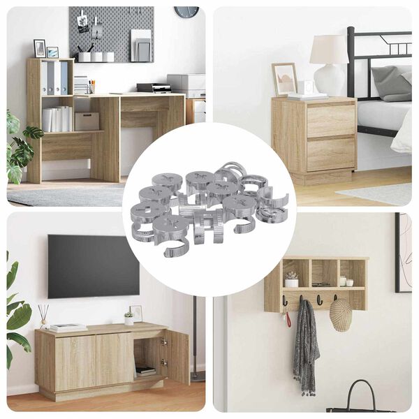 vidaXL Kameru bloķē&scaron;anas uzgriežņi 12 pcs Sudraba 12 x 10 mm Metāls