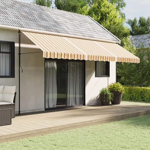 vidaXL nojumes maiņas jumts, daudzkrāsainas svītras, 5x3 m