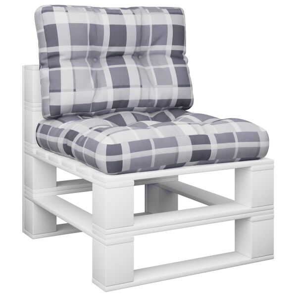 vidaXL pale&scaron;u matrači, 2 gab., pelēks četrstūru raksts