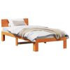 vidaXL Gultas rāmis Vaks brūns 90 x 190 cm Ciets priedes koks