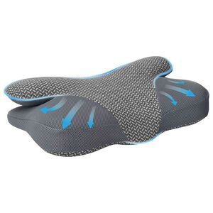 vidaXL Kakla spilvens Pelēks Atmiņas putas 58 x 36 x 13 cm