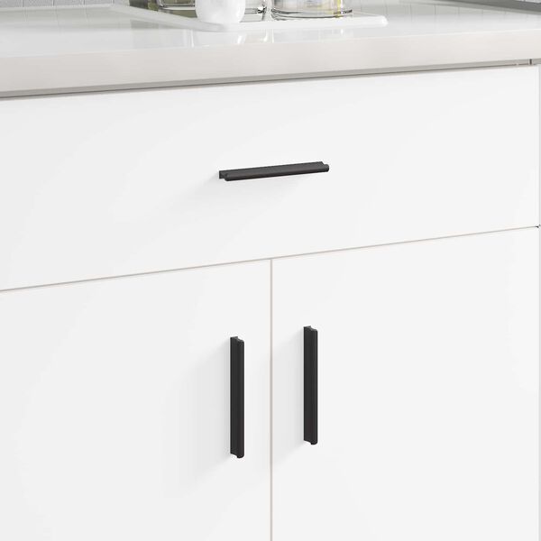 vidaXL Rokturi 973 pcs Melna 106 x 7,4 x 15,5 mm Alumīnijs