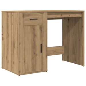 vidaXL rakstāmgalds, koka krāsa, 100x49x75 cm, inženierijas koks