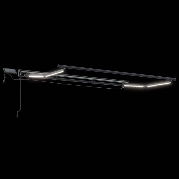 vidaXL Manuāls nojumes rāmis ar LED ar Zila un balta 2,5 x 2 m