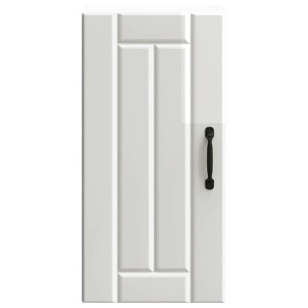 vidaXL virtuves sienas skapis "Lucca" Augsti spīdīgs balts